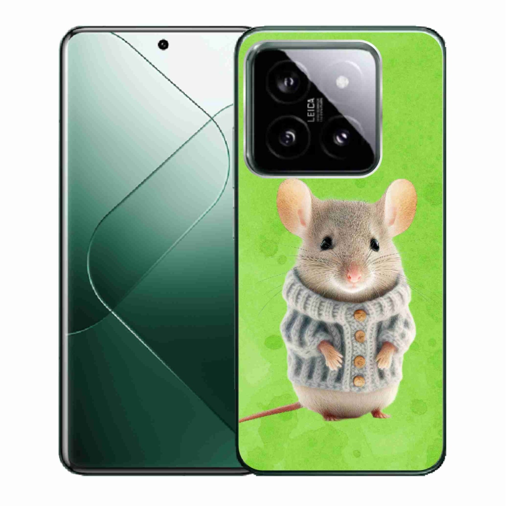 Gelový kryt mmCase na Xiaomi 14 - myška ve svetru