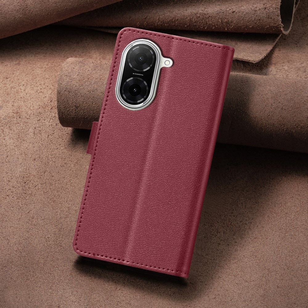 BINFEN knížkové pouzdro na Xiaomi Redmi A5 (171.7x77.8x8.3mm) - červené