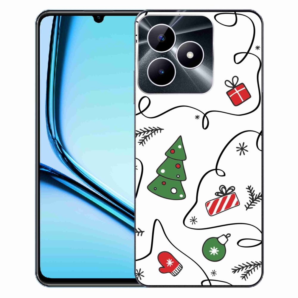 Gelový kryt mmCase na Realme Note 50 - vánoční motivy