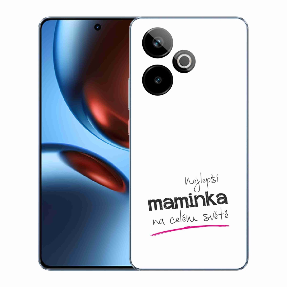 Gelový kryt mmCase na Realme GT 7 5G/GT 7T 5G - nejlepší maminka 4 bílé pozadí