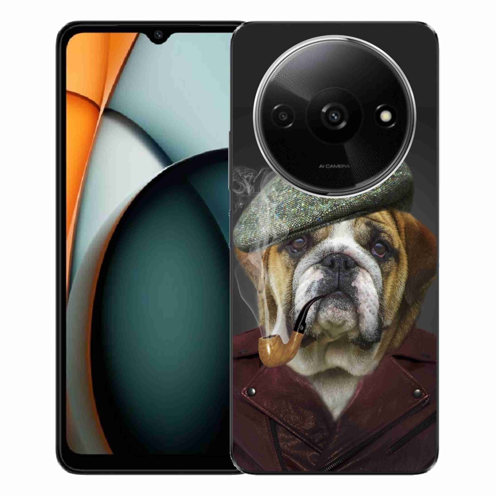 Gelový kryt mmCase na Xiaomi Redmi A3 - pes s fajfkou
