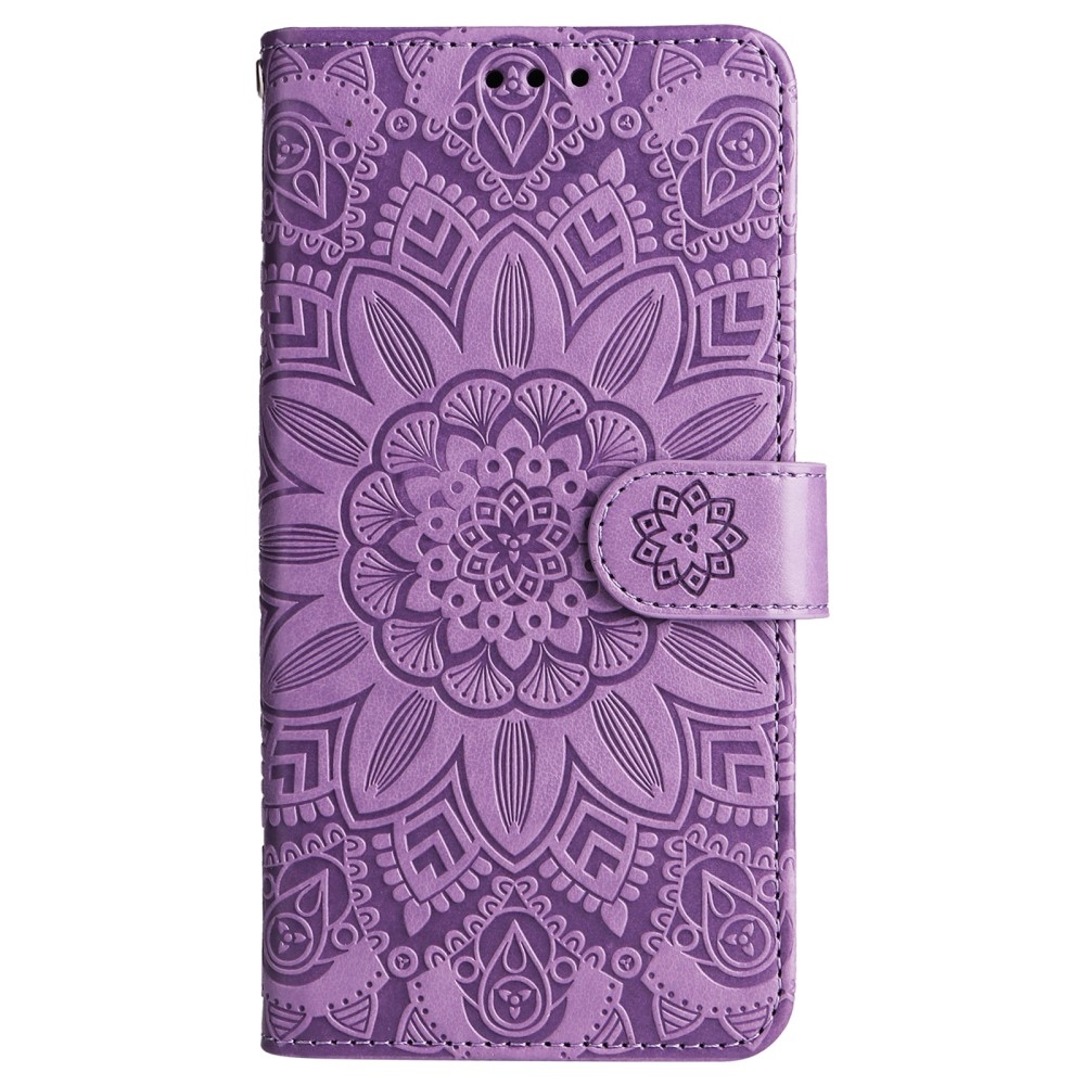 Sunflower knížkové pouzdro na Samsung Galaxy M55 5G - fialové