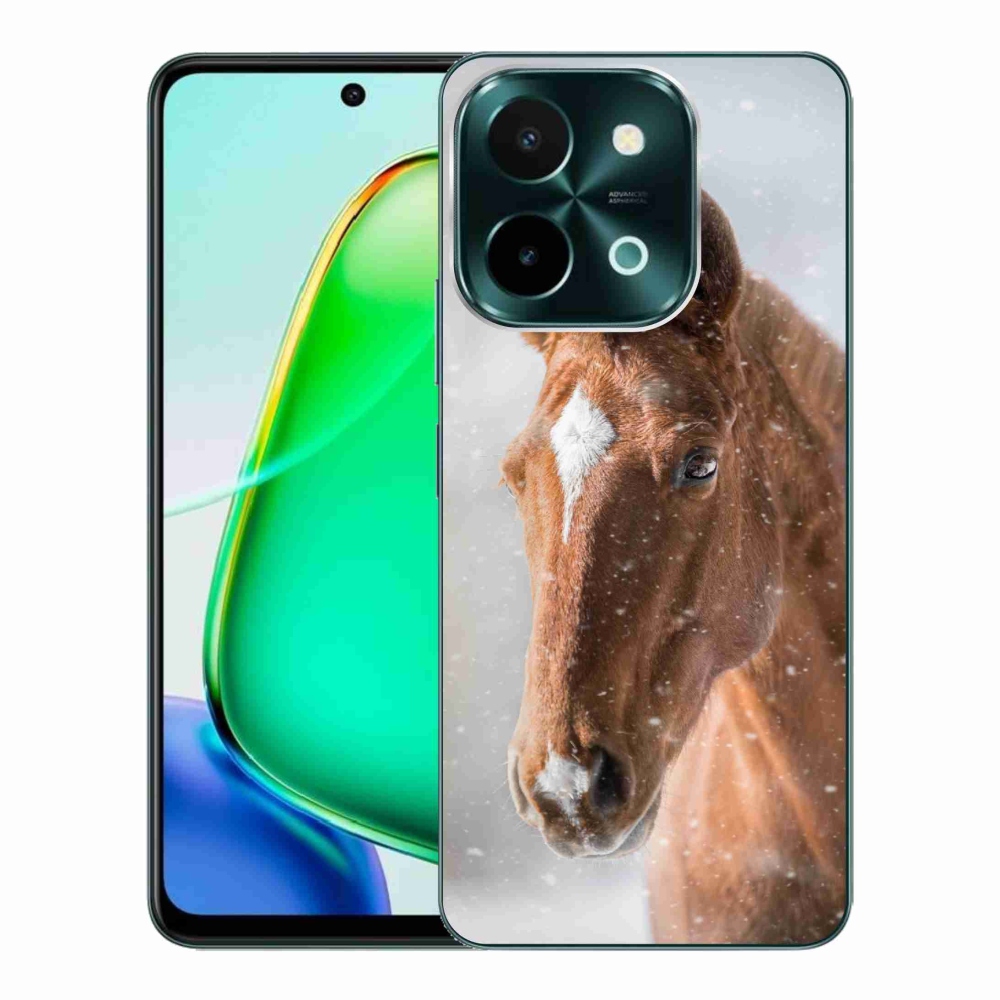 Gelový kryt mmCase na Vivo Y28 - hnědý kůň 2