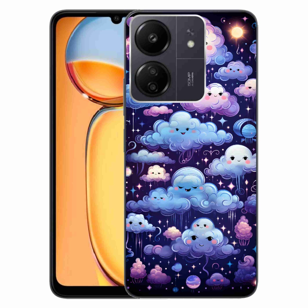 Gelový kryt mmCase na Xiaomi Poco C65/Redmi 13C - mráčky