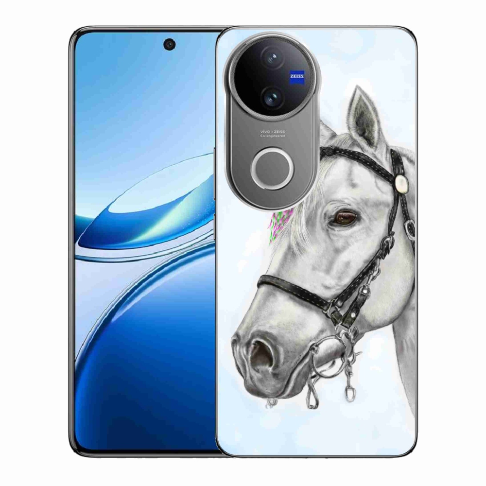 Gelový kryt mmCase na Vivo V50 5G - bílý kůň 1