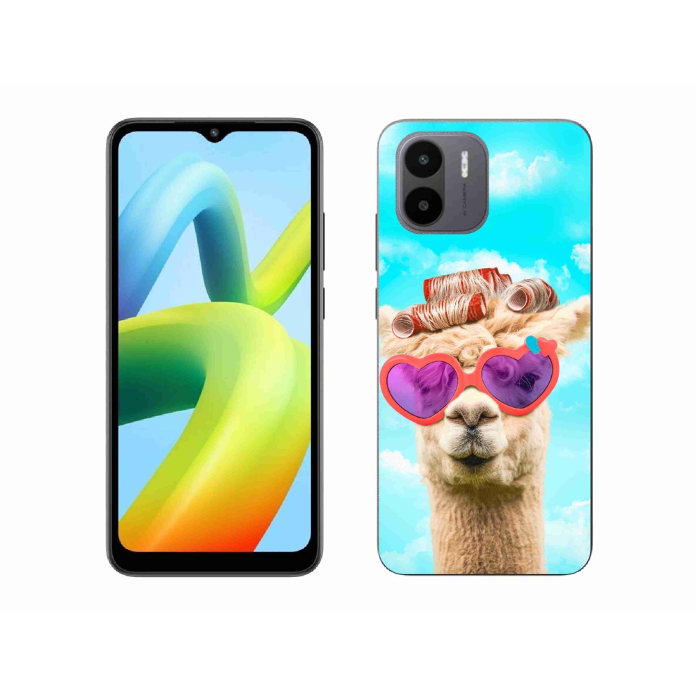 Gelový kryt mmCase na Xiaomi Redmi A1/Redmi A2 - lama s brýlemi