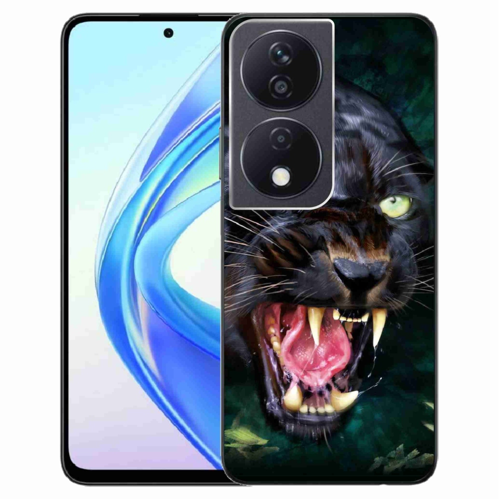 Gelový kryt mmCase na Honor X7b/Honor 90 Smart - rozzuřený černý panter