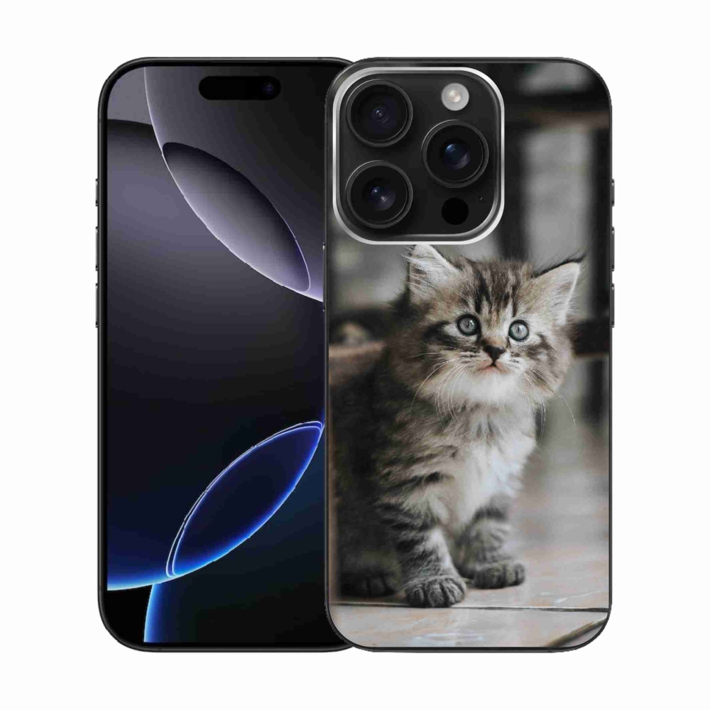 Gelový kryt mmCase na iPhone 16 Pro - koťátko