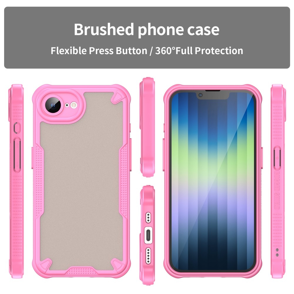 Frosted odolný kryt na iPhone 16e - růžový