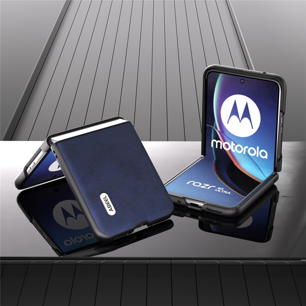 ABEEL plastový obal s pevnými zády na Motorola Razr 40 Ultra 5G - modrý