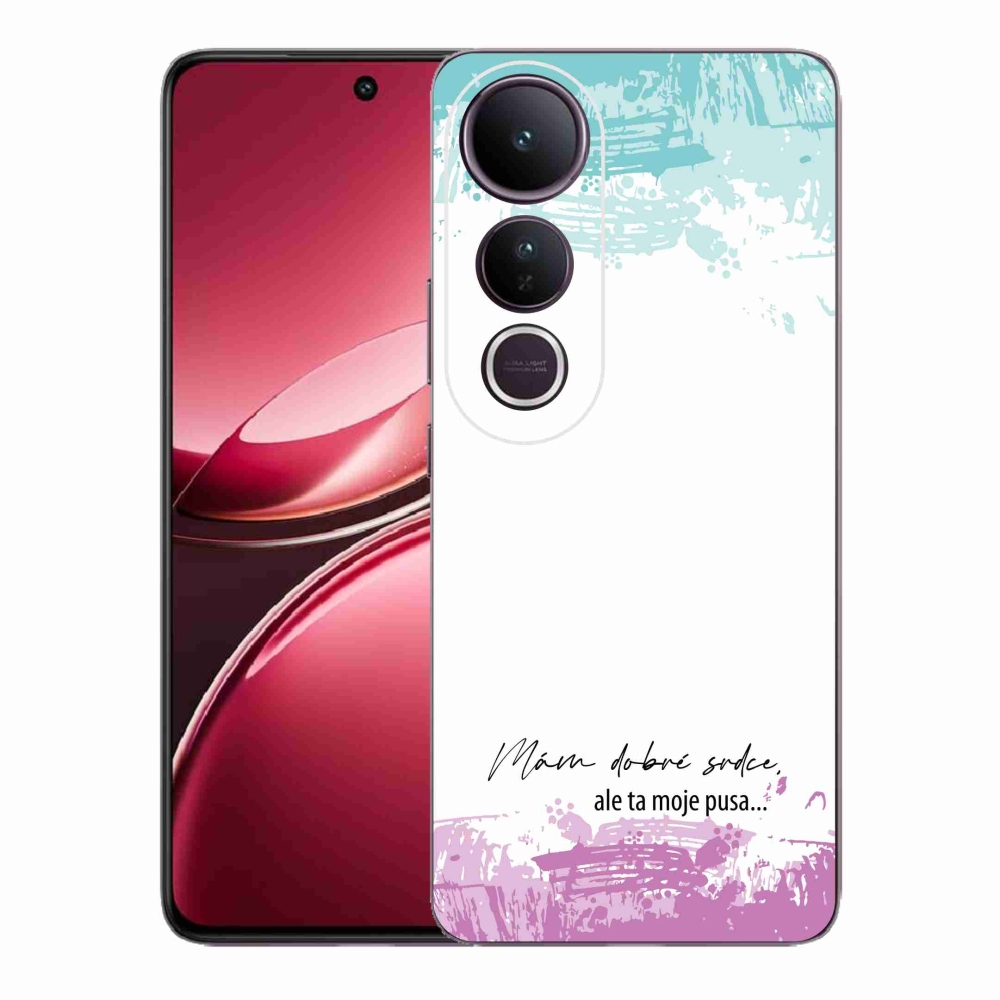 Gelový kryt mmCase na Vivo V50 Lite 4G/5G - vtipný text 3 bílé pozadí