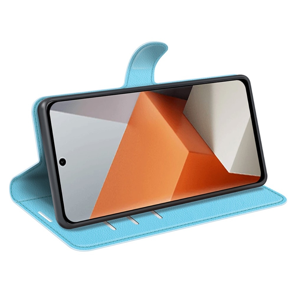 Litchi knížkové pouzdro na Xiaomi Redmi Note 13 Pro+ 5G - modré