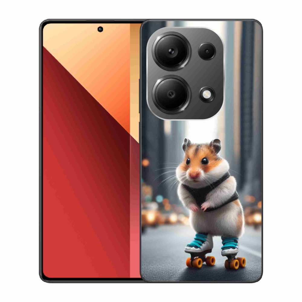 Gelový kryt mmCase na Xiaomi Redmi Note 13 Pro 4G/Poco M6 Pro - křeček na bruslích