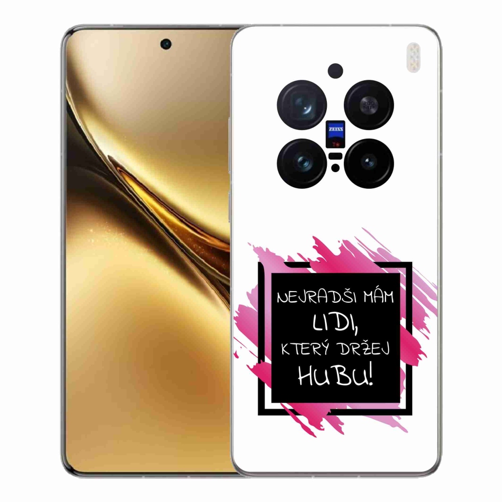 Gelový kryt mmCase na Vivo X200 Pro 5G - vtipný text 7 černobílé pozadí