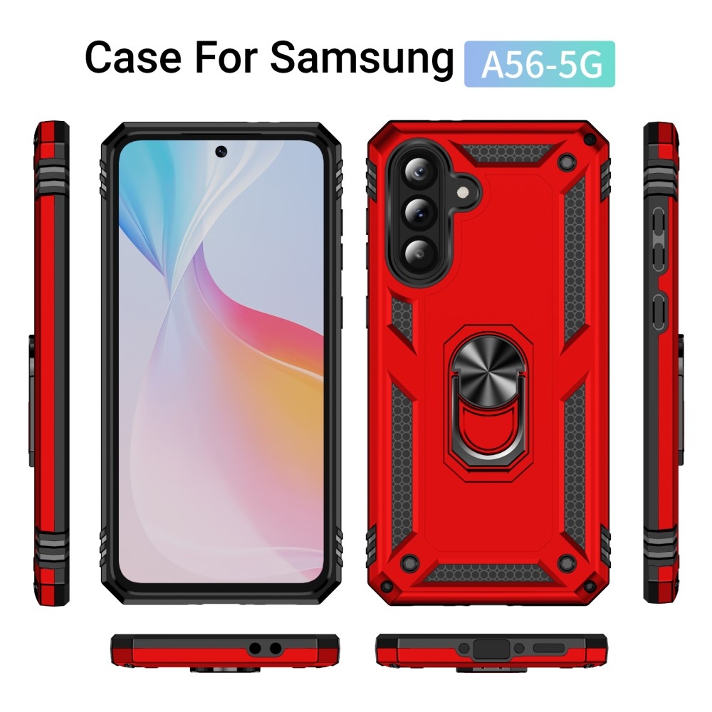 Rings odolný kryt na Samsung Galaxy A56 5G - červený