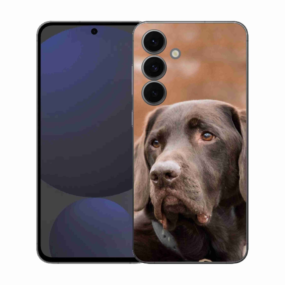 Gelový kryt mmCase na Samsung Galaxy S25 FE - hnědý labrador
