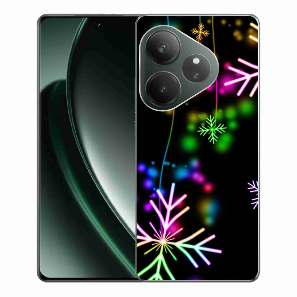 Gelový kryt mmCase na Realme GT 6 5G/GT 6T 5G - barevné vločky