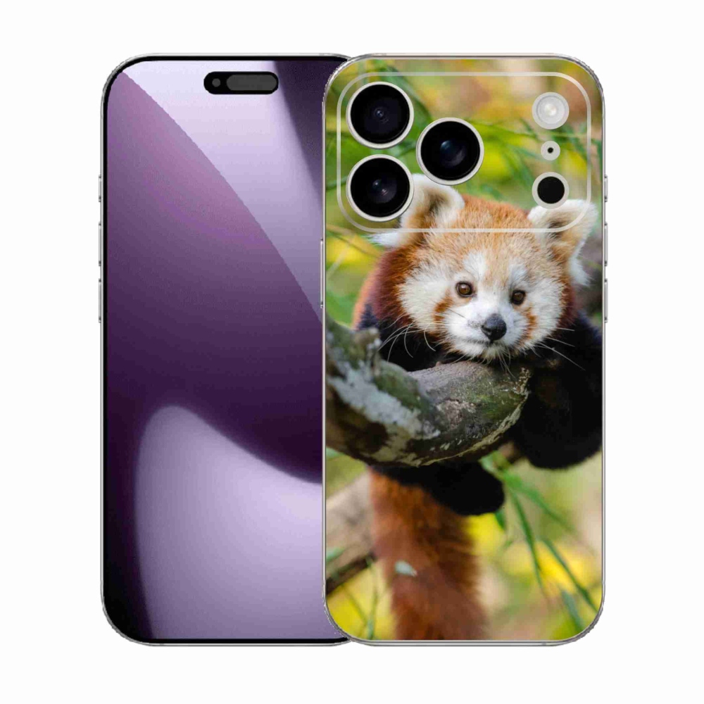 Gelový kryt mmCase na iPhone 17 Pro - panda červená