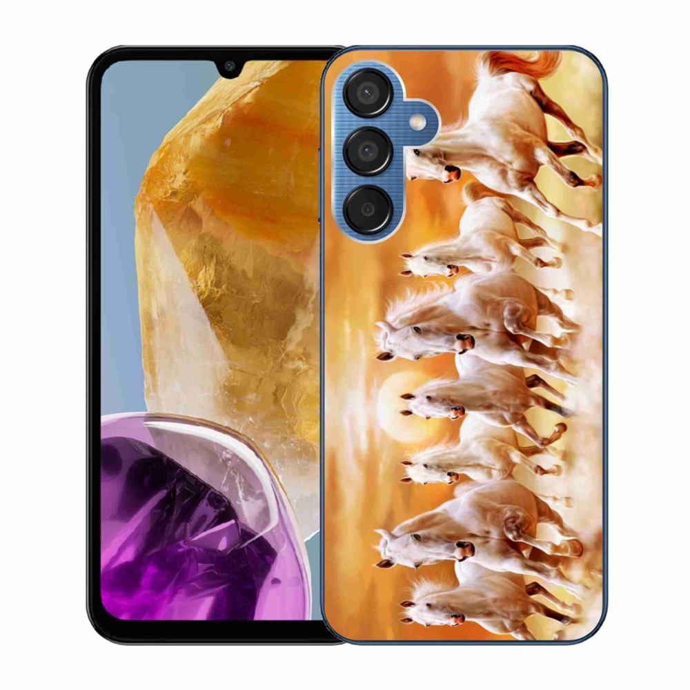 Gelový obal mmCase na Samsung Galaxy M15 5G - koně 2