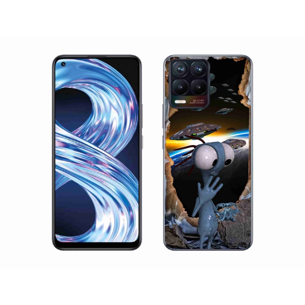 Gelový kryt mmCase na Realme 8 Pro - mimozemšťan