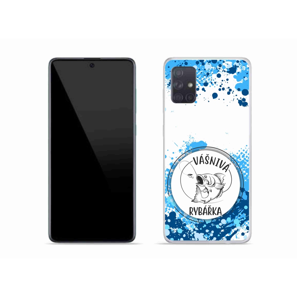 Gelový kryt mmCase na Samsung Galaxy A51 - vášnivá rybářka bílé pozadí