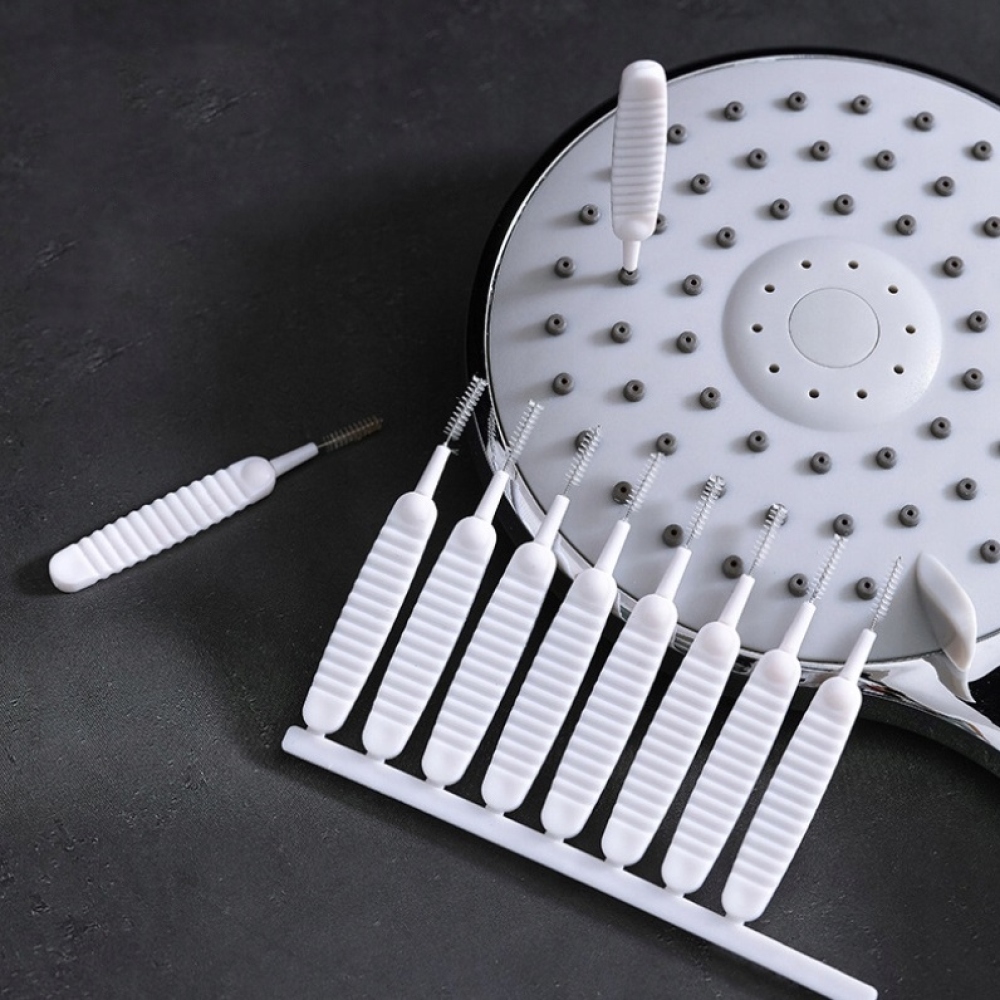 Sada čisticích kartáčků na telefon/sprchové hlavice (10ks) - bílé