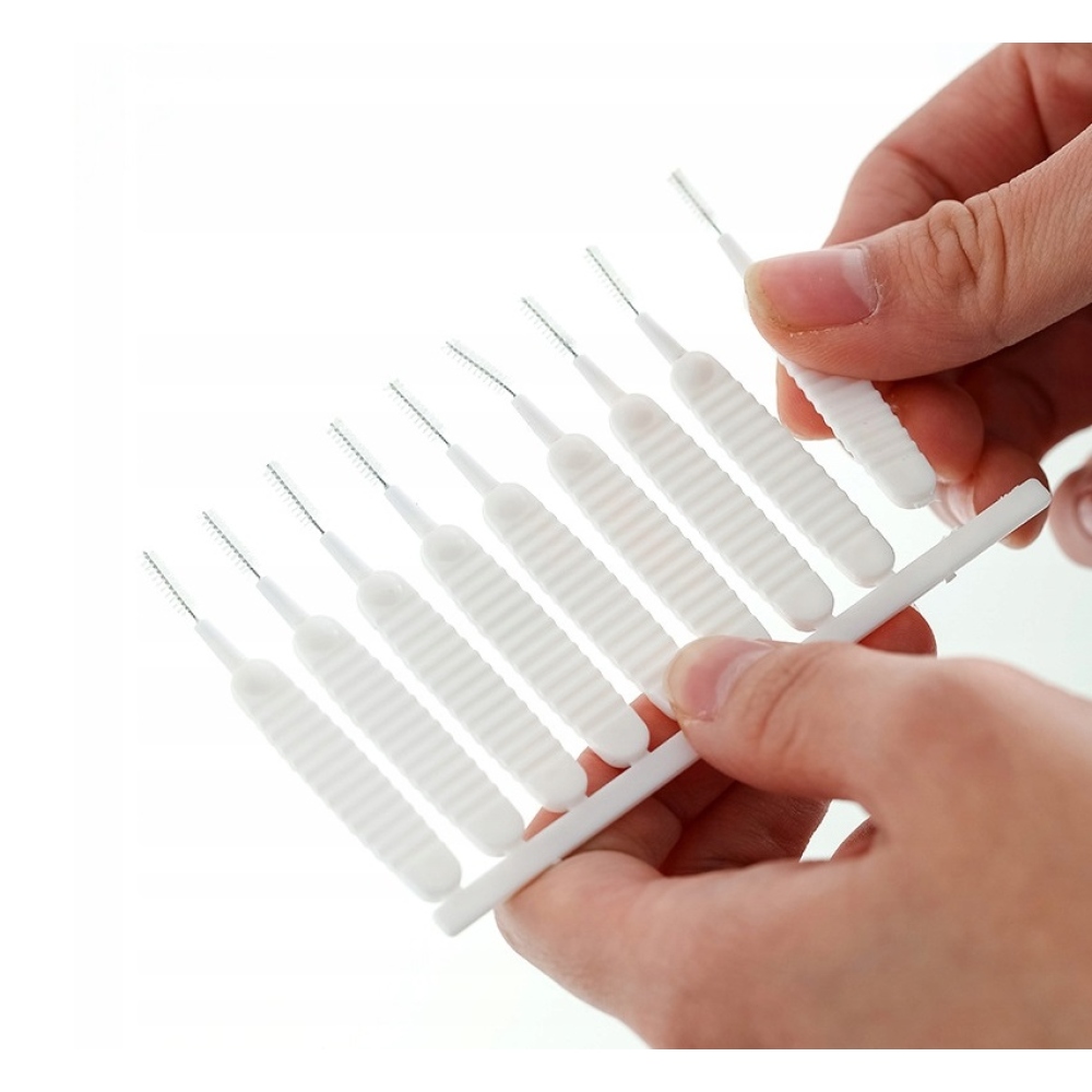 Sada čisticích kartáčků na telefon/sprchové hlavice (10ks) - bílé