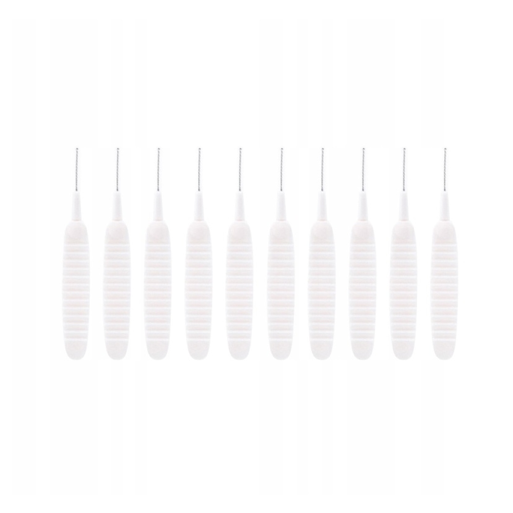 Sada čisticích kartáčků na telefon/sprchové hlavice (10ks) - bílé