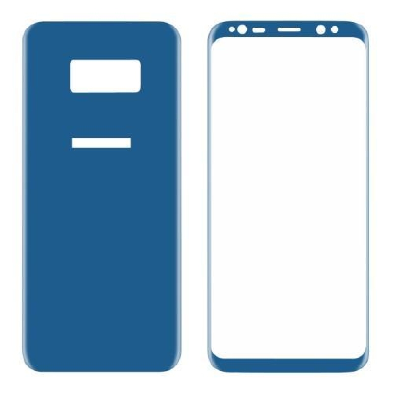 Sada přední a zadní celoplošné tvrzené sklo na Samsung Galaxy S8 Plus - modrá