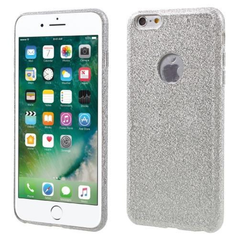 Sand gelový obal na iPhone 6 Plus a 6s Plus - stříbrný