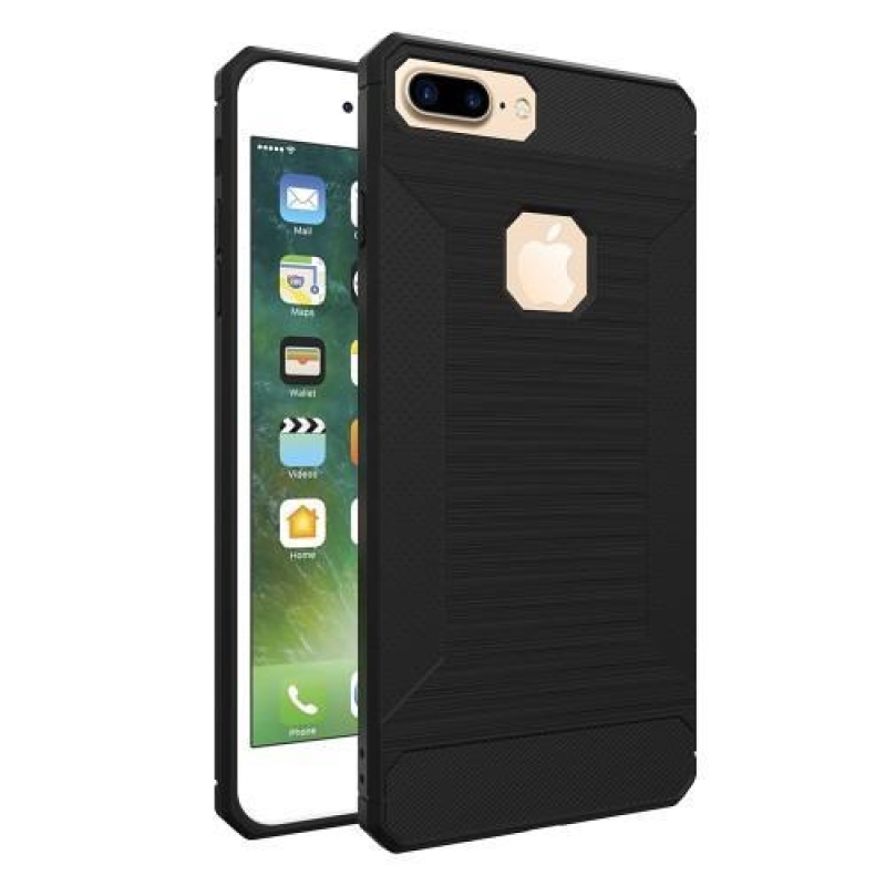 Sand matný gelový obal na iPhone 8 Plus a 7 Plus - černý