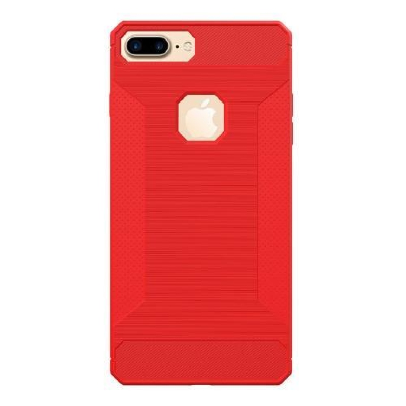 Sand matný gelový obal na iPhone 8 Plus a 7 Plus - červený