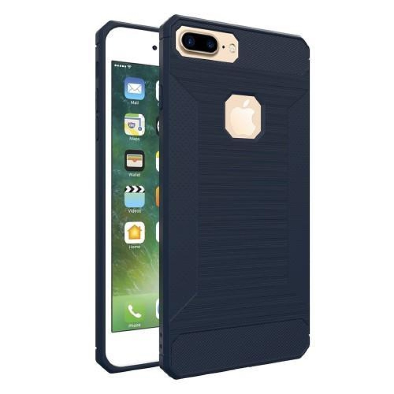 Sand matný gelový obal na iPhone 8 Plus a 7 Plus - tmavěmodrý