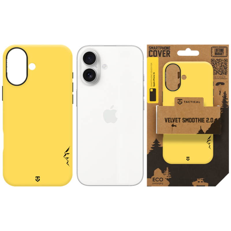 Tactical MagForce Velvet Smoothie 2.0 Kryt pro Apple iPhone 16 Banana