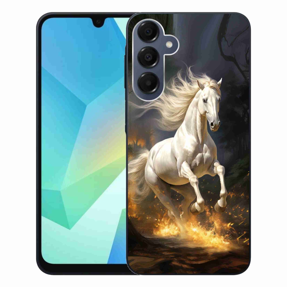 Gelový kryt mmCase na Samsung Galaxy A16 4G/5G - bílý kůň 2