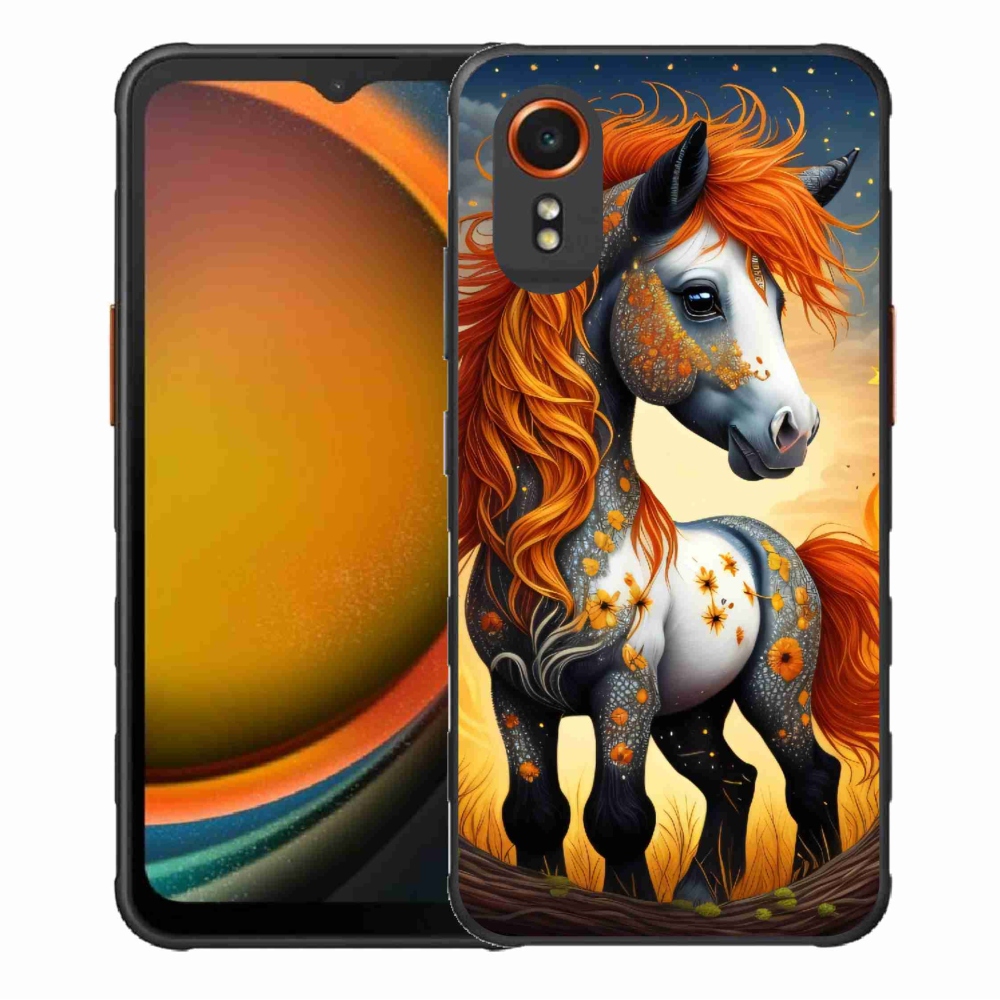Gelový kryt mmCase na Samsung Galaxy Xcover 7 - barevný poník