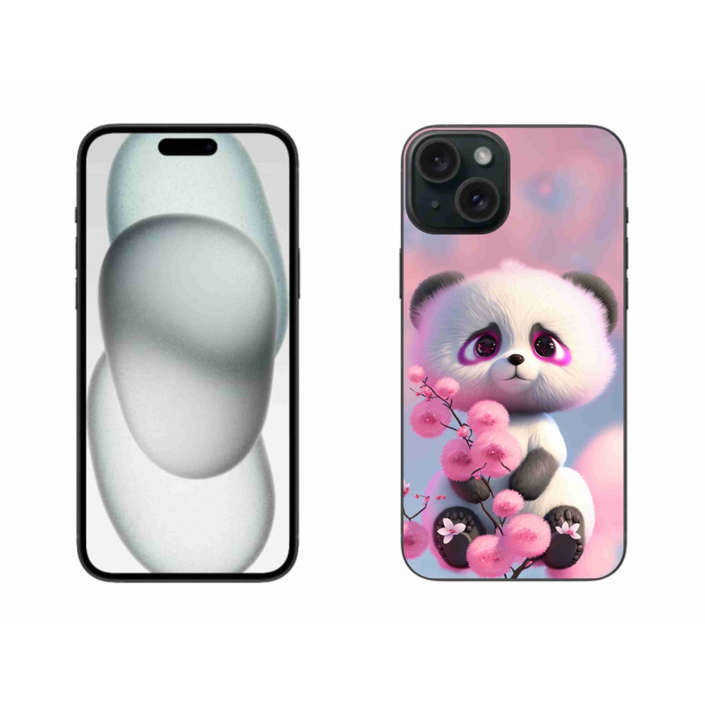 Gelový kryt mmCase na iPhone 15 Plus - roztomilá panda 1