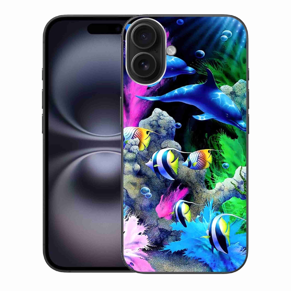 Gelový obal mmCase na iPhone 16 Plus - mořský svět