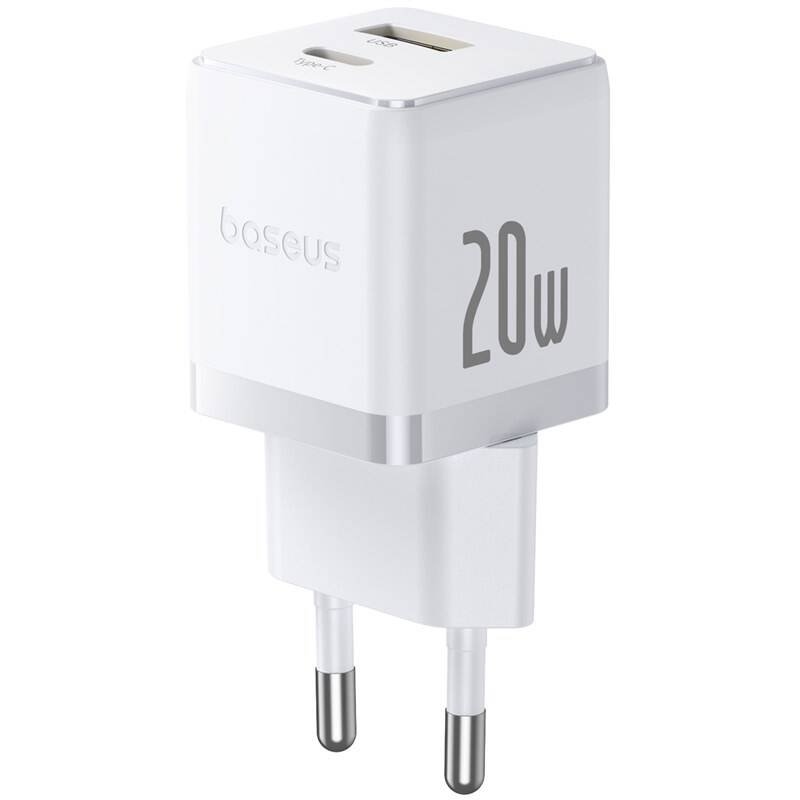 Baseus Palm Fast Nabíječka USB-A + USB-C 20W White