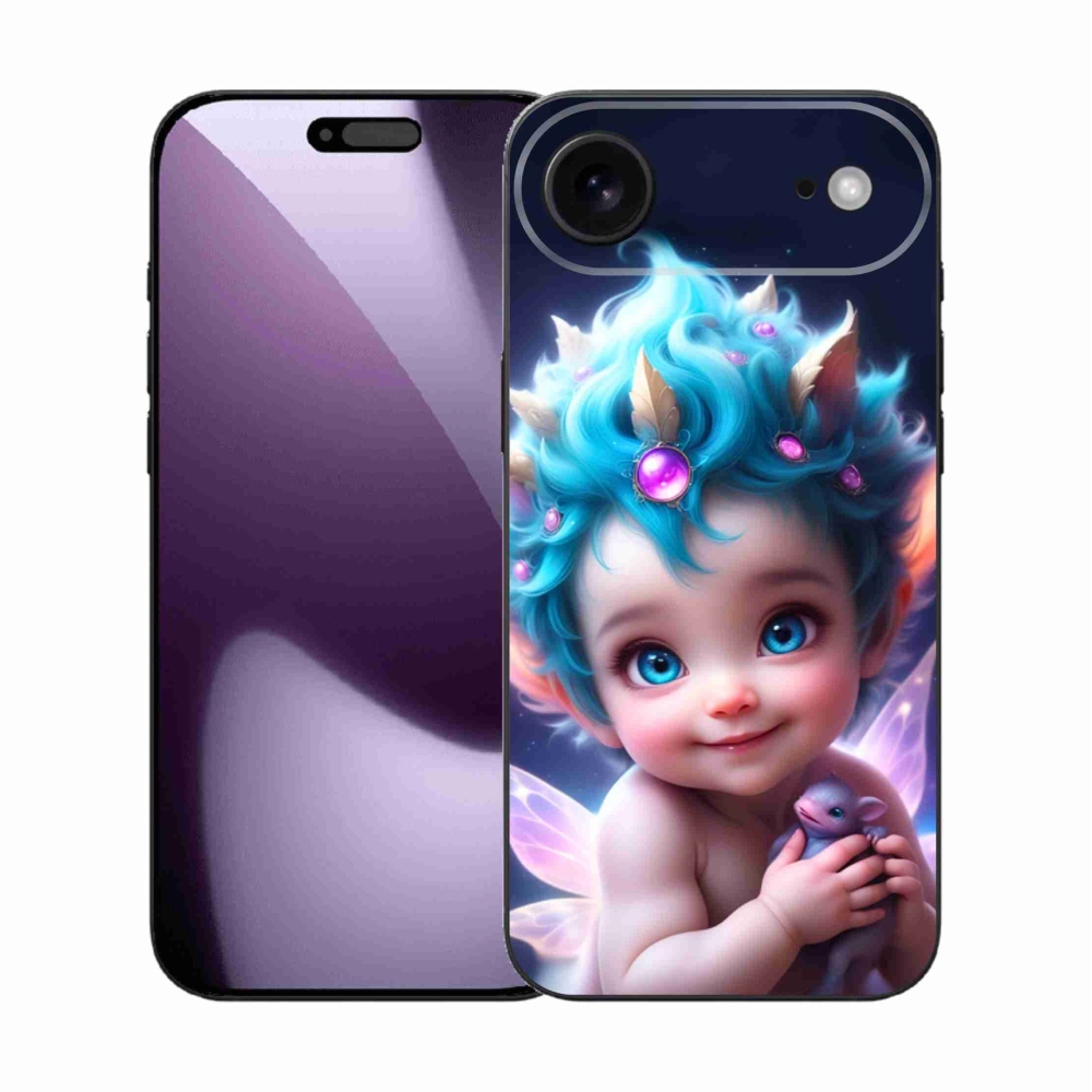 Gelový kryt mmCase na iPhone 17 Air - dítě s motýlími křídly