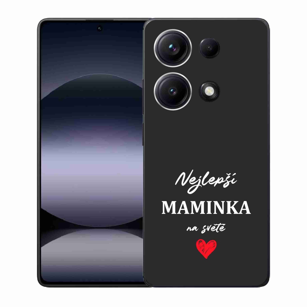 Gelový kryt mmCase na Xiaomi Redmi Note 14S - nejlepší maminka 1 černé pozadí