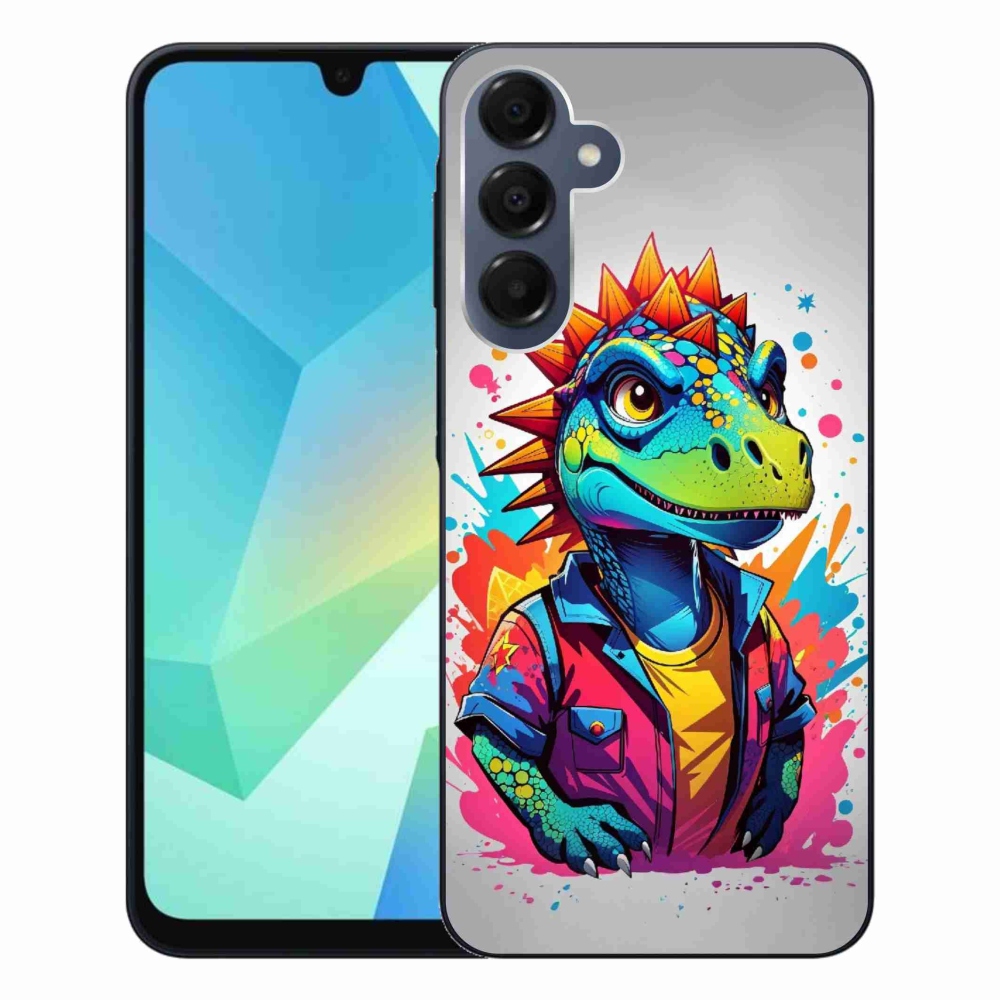 Gelový kryt mmCase na Samsung Galaxy A16 4G/5G - barevný dinosaurus