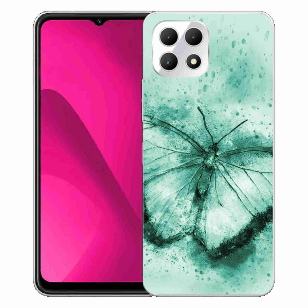 Gelový kryt mmCase na T-Mobile T Phone 2 - zelený motýl