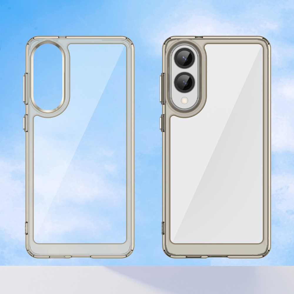 Gelový obal s pevnými zády na Samsung Galaxy S25 Edge - šedý