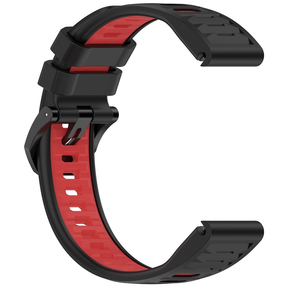 Scheme silikonový řemínek 22mm na Garmin Fenix 8 Pro 47mm/Fenix 8 47mm - černý/červený