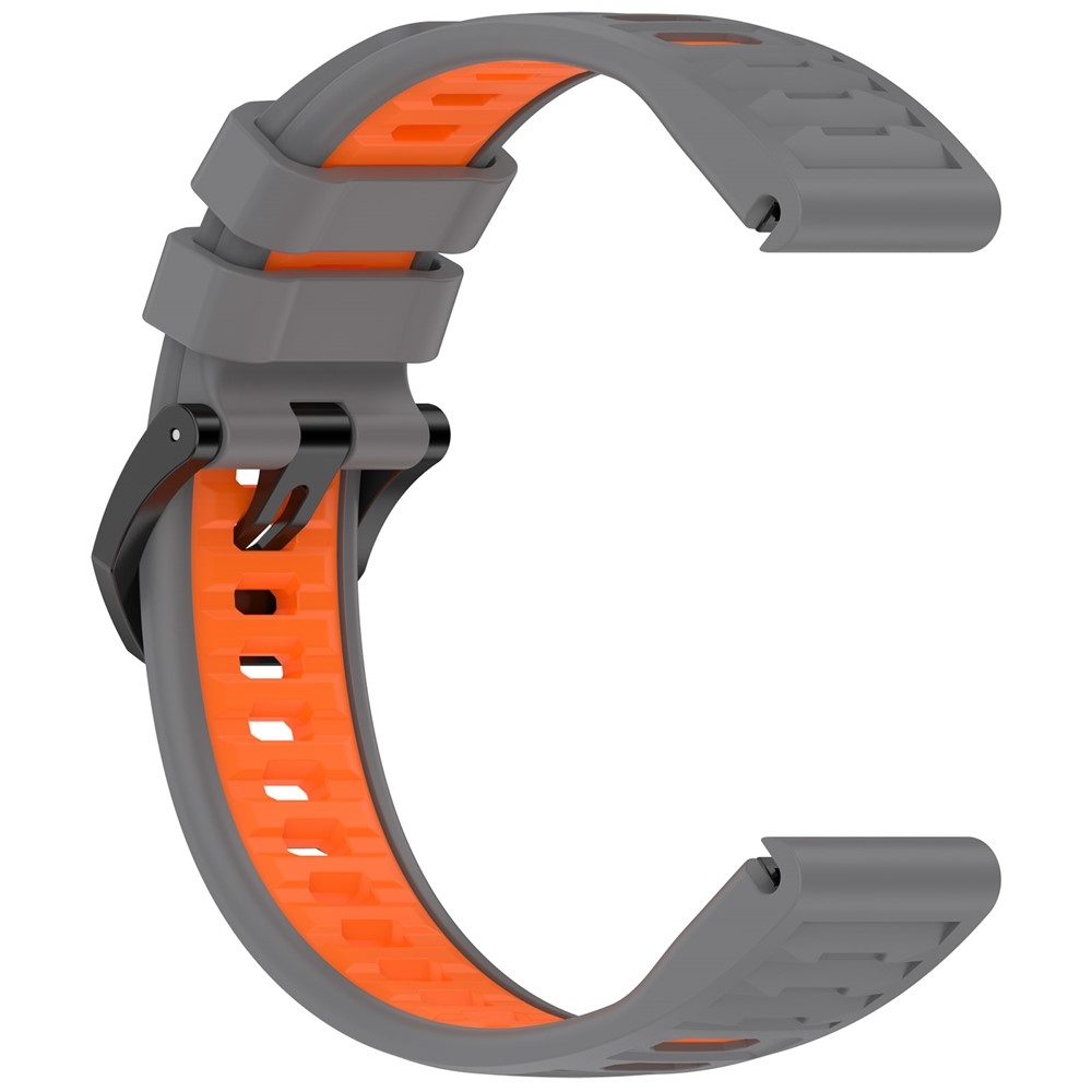 Scheme silikonový řemínek 22mm na Garmin Fenix 8 Pro 47mm/Fenix 8 47mm - šedý/oranžový