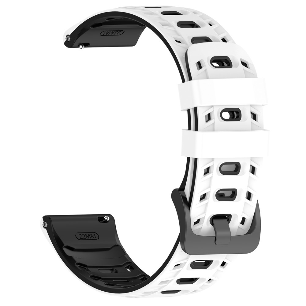 Scheme silikonový řemínek 22mm na Garmin Forerunner 970/Forerunner 570 47mm/265 - bílý/černý