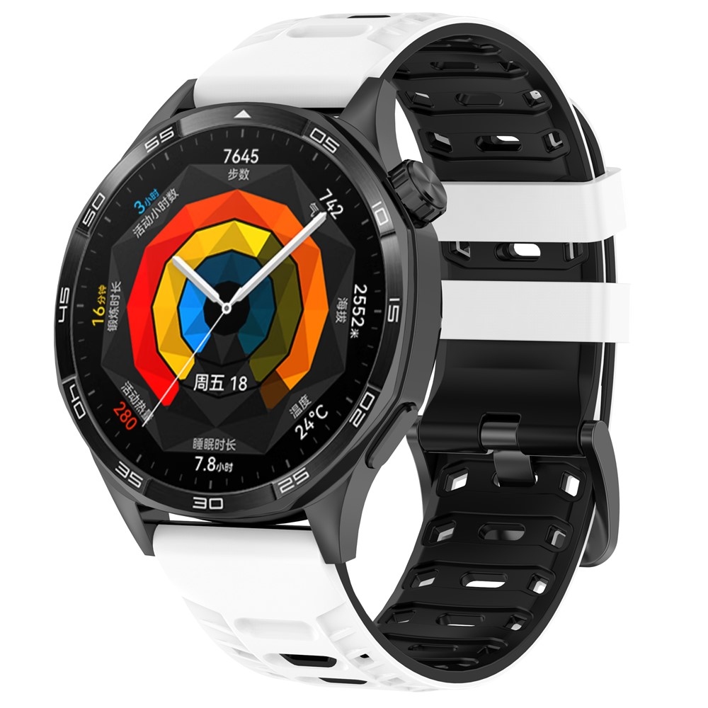 Scheme silikonový řemínek 22mm na Garmin Forerunner 970/Forerunner 570 47mm/265 - bílý/černý