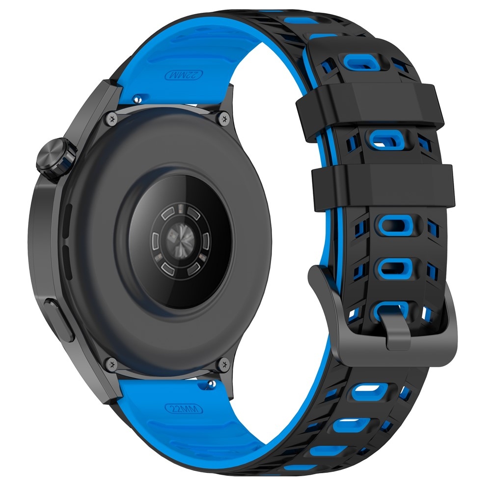Scheme silikonový řemínek 22mm na Garmin Forerunner 970/Forerunner 570 47mm/265 - černý/modrý