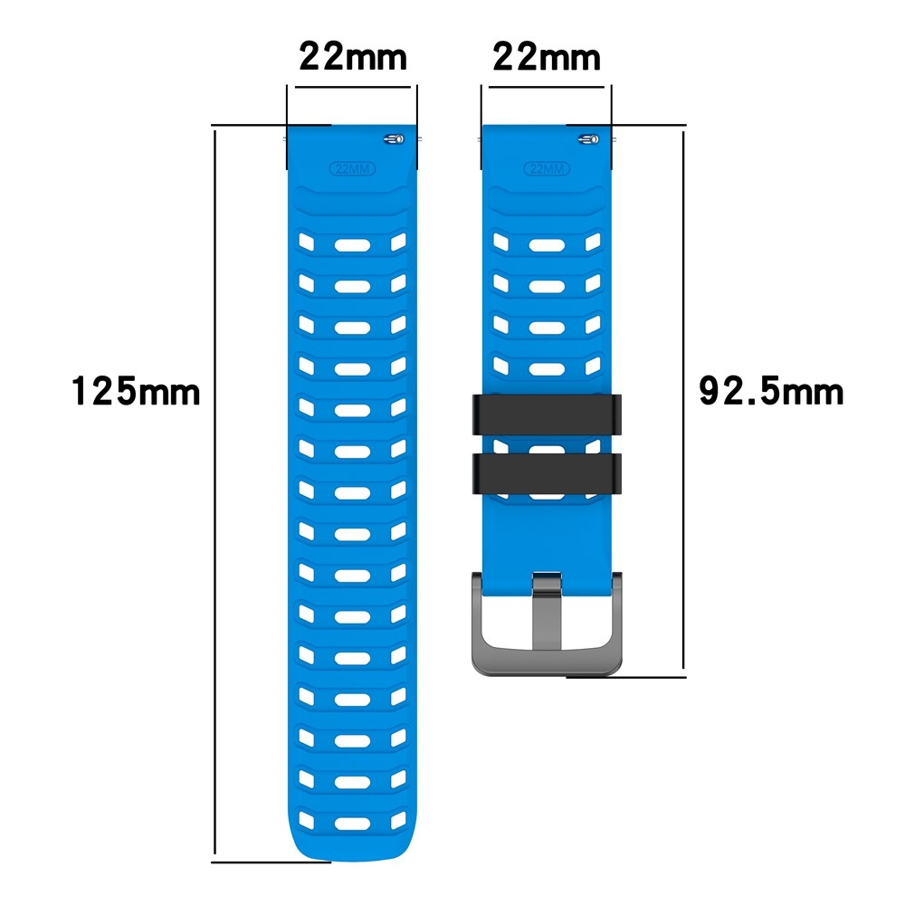Scheme silikonový řemínek 22mm na Garmin Forerunner 970/Forerunner 570 47mm/265 - černý/modrý